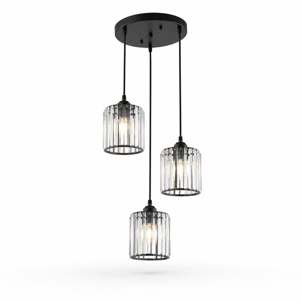 Lámpara colgante triple Loft Carbón