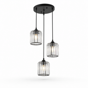 Lámpara colgante triple Loft Carbón