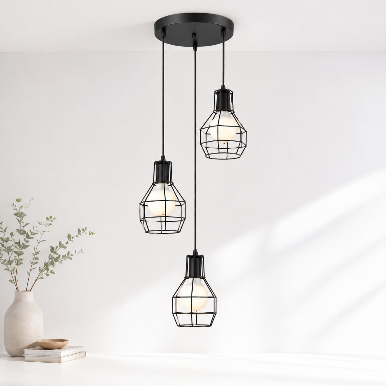 Lámpara colgante triple Loft Ferrara