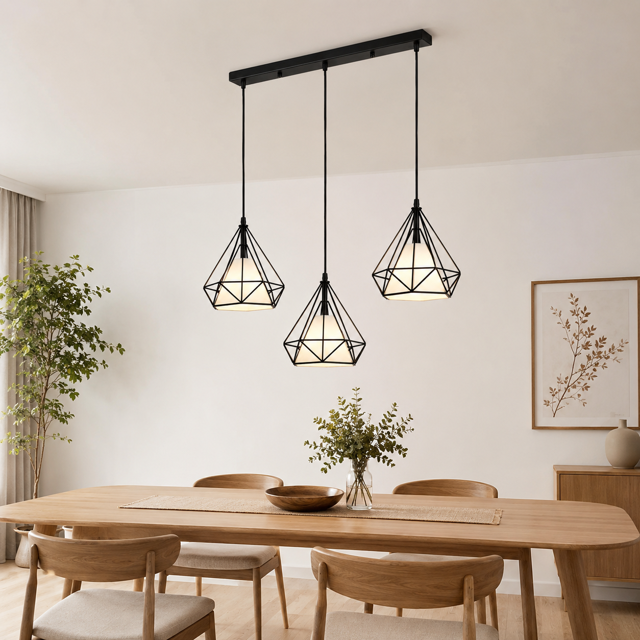 Lámpara colgante triple Nordic Oslo