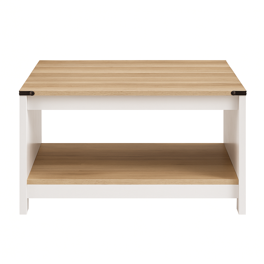 Mesa De Centro Bergen duo Blanca Roble