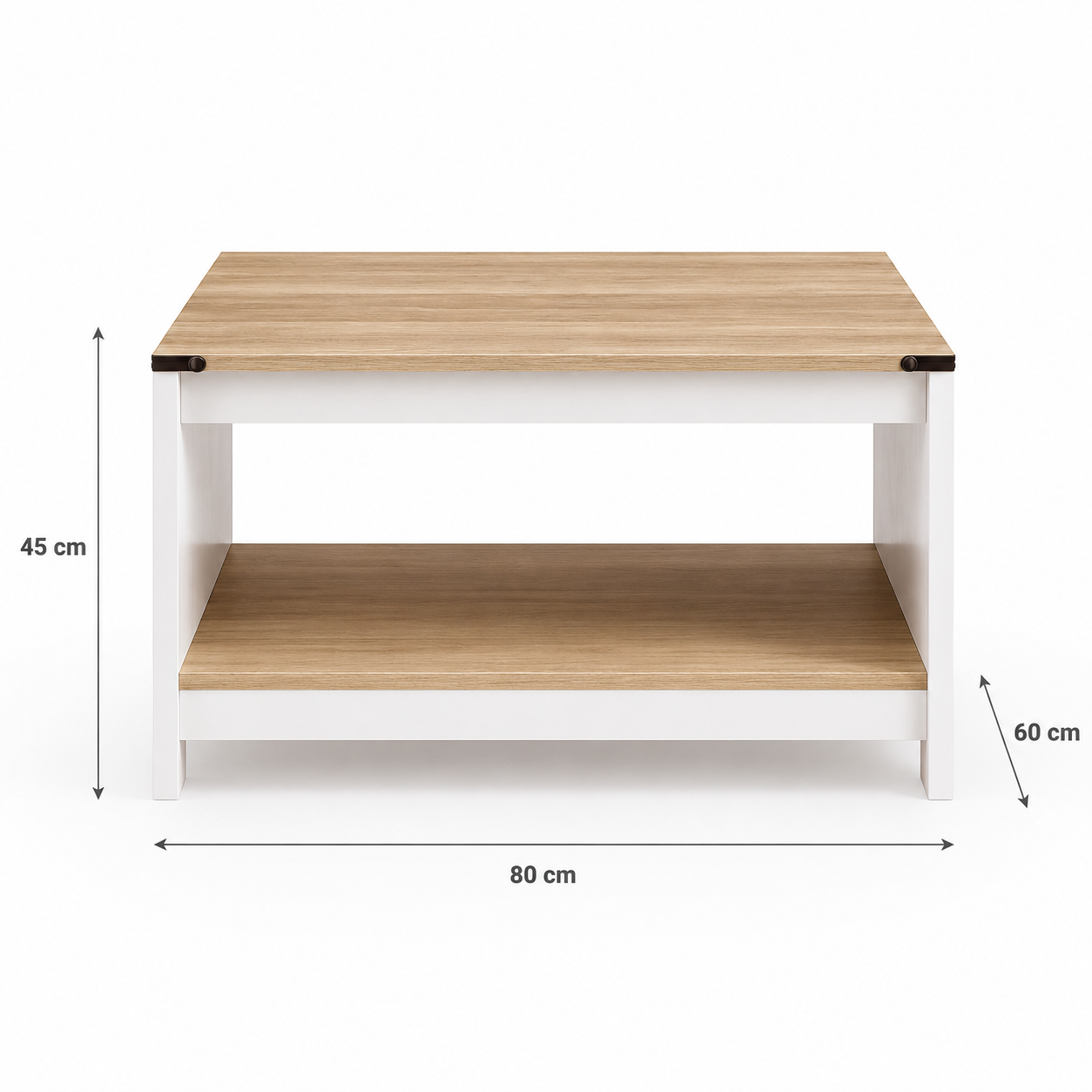 Mesa De Centro Bergen duo Blanca Roble