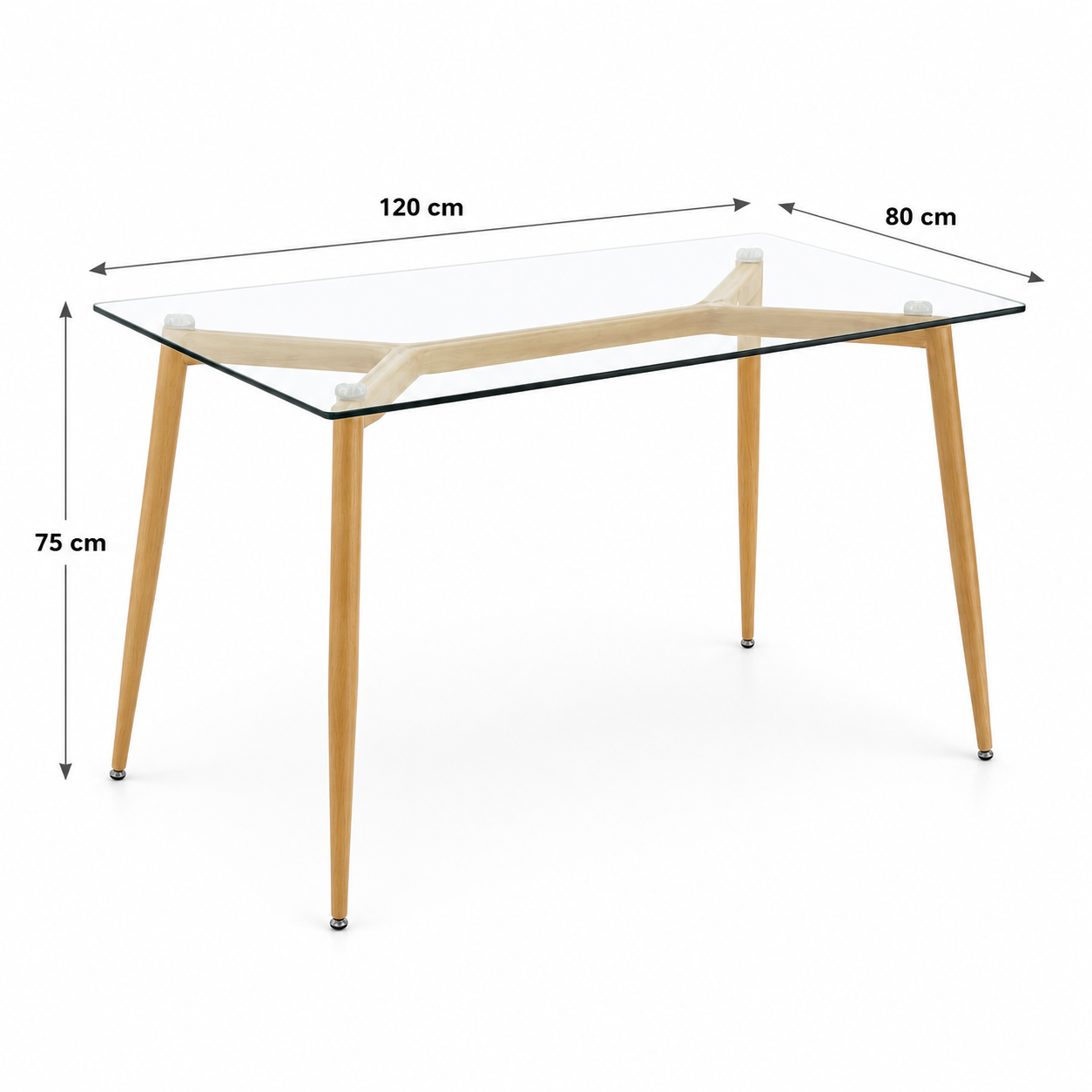 Mesa Eames Rectangular Vidrio