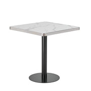 Mesa Parisina 70x70 Marmol Ribete Plateado