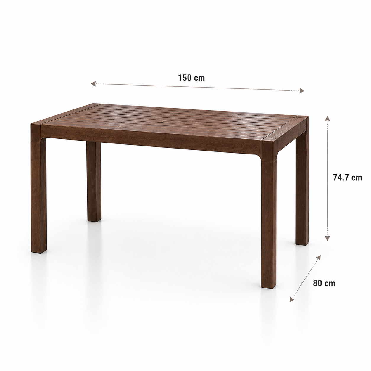 Mesa Roble Rectangular Reyplast