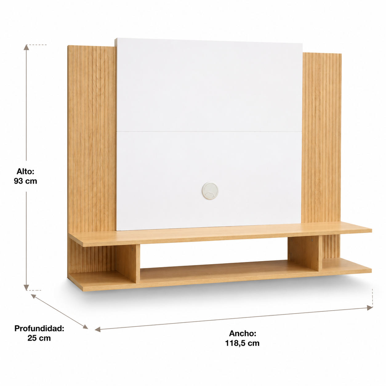Panel TV 50" Home Nova Madera Clara