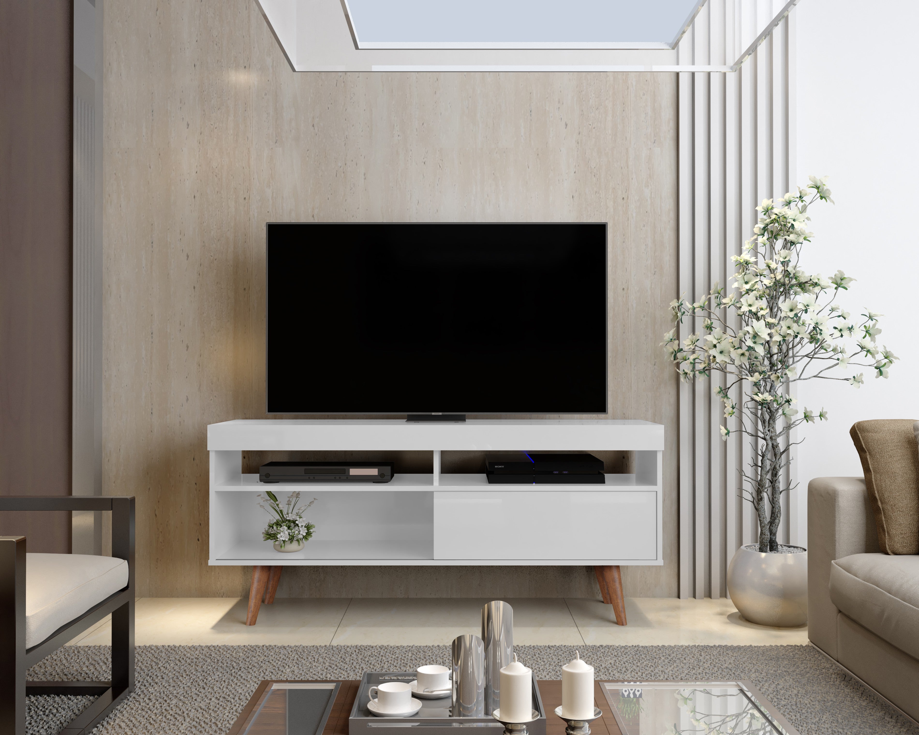 Ranel TV Nicho 1G Samba Blanco