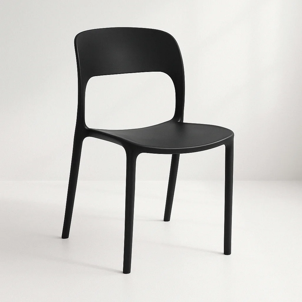 Silla Comedor o Terraza alto trafico Brooklyn Negra