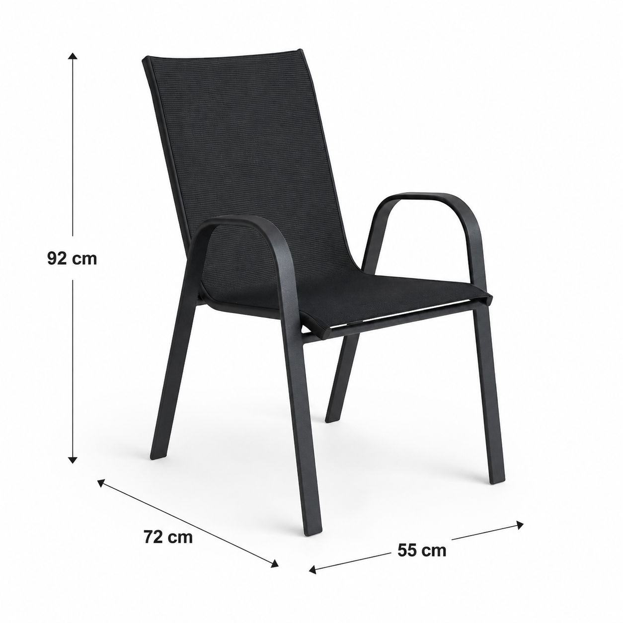Silla de Terraza Asunción Negra
