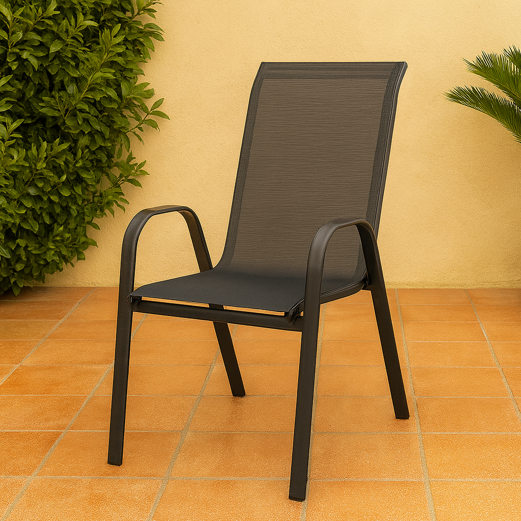 Silla de Terraza Asunción Negra