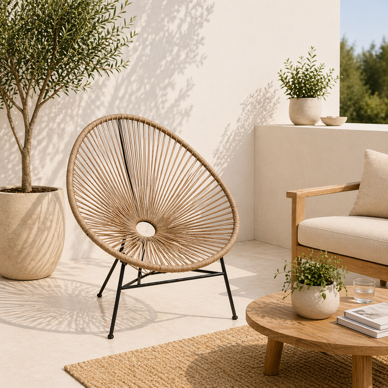 Silla de terraza Veracruz Beige