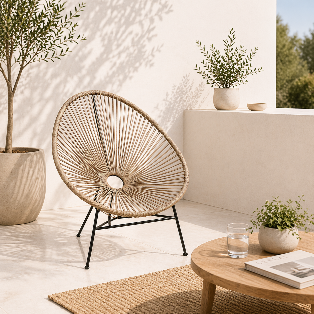 Silla de terraza Veracruz Beige