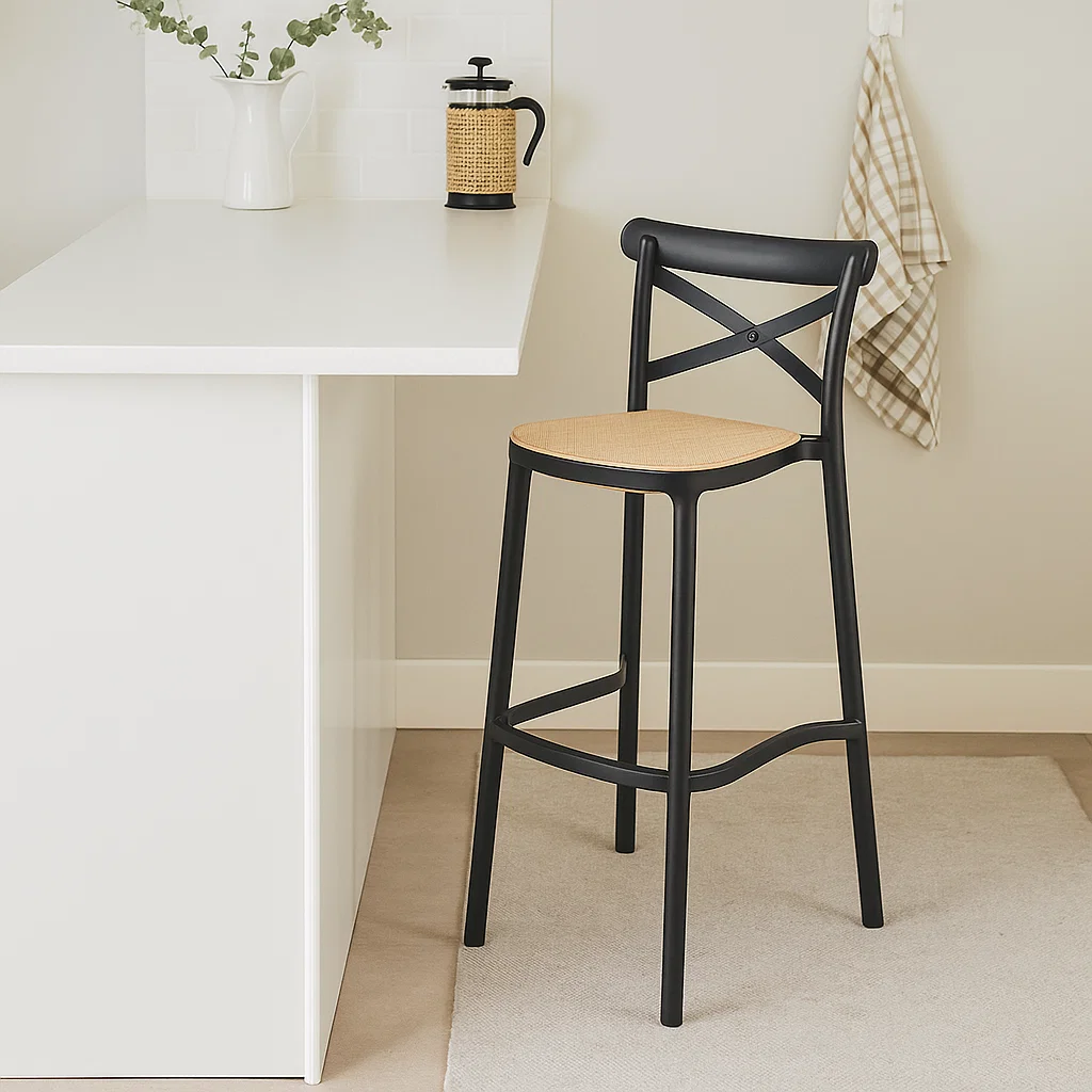 Taburete Piso de Bar Crossback 77cm