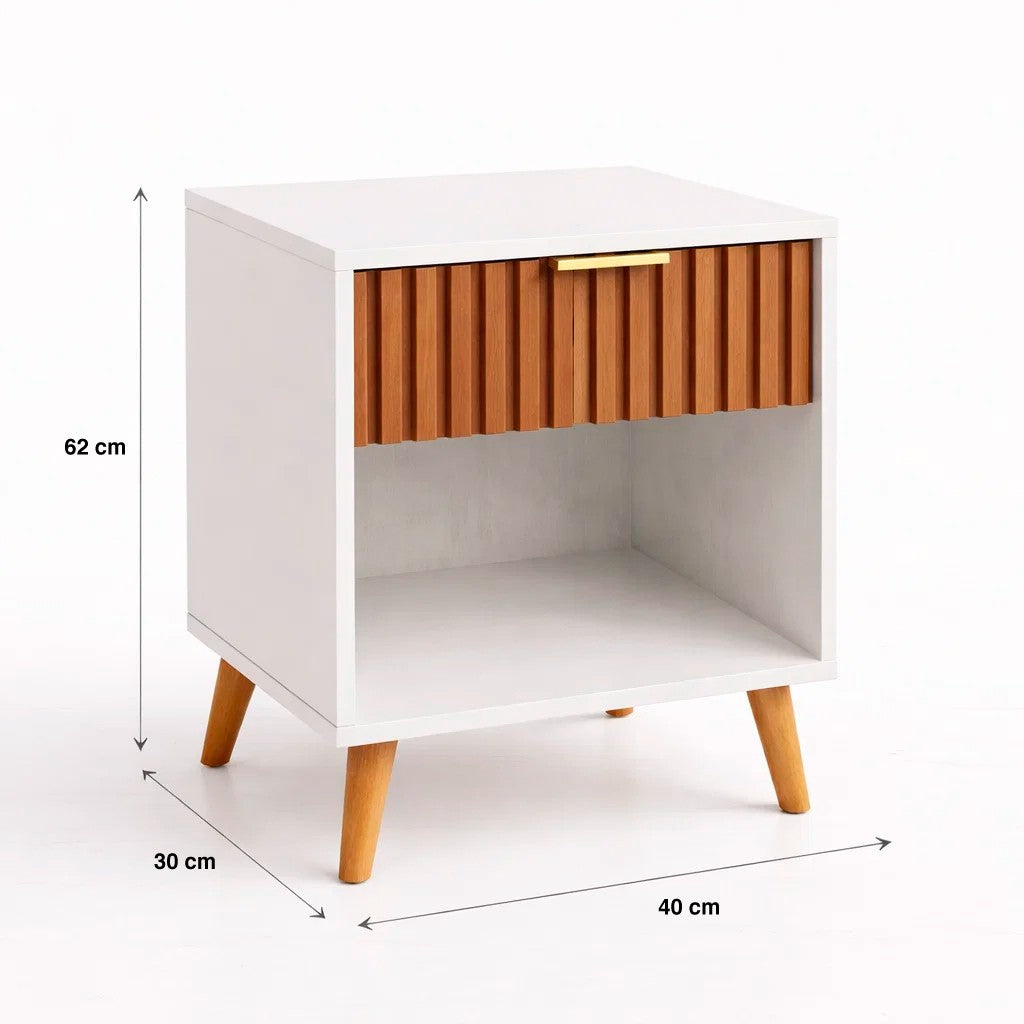 Velador Toulouse Blanco / Madera
