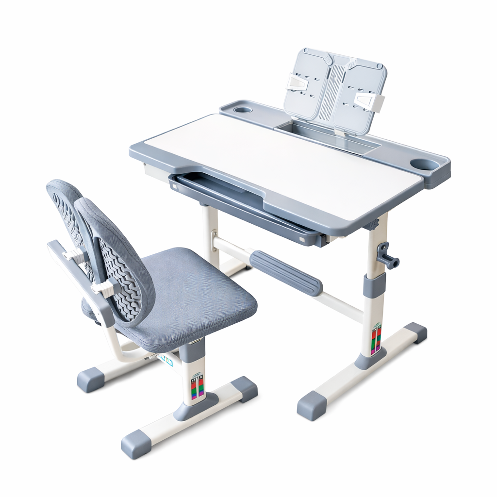 Escritorio más Silla Ergonomica para niños Gris