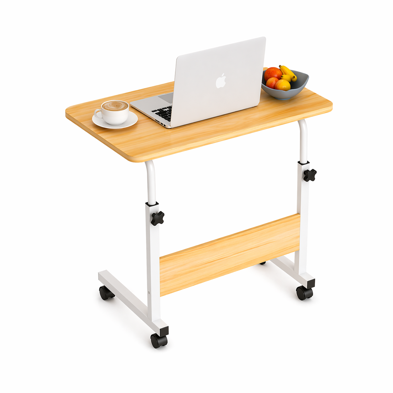 Mesa ajustable para computador madera clara