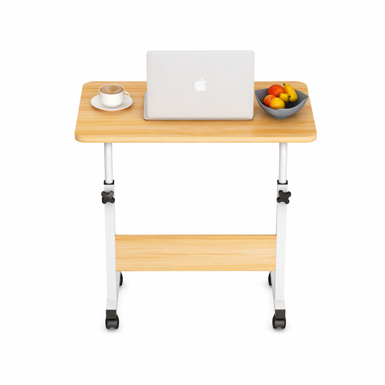 Mesa ajustable para computador madera clara