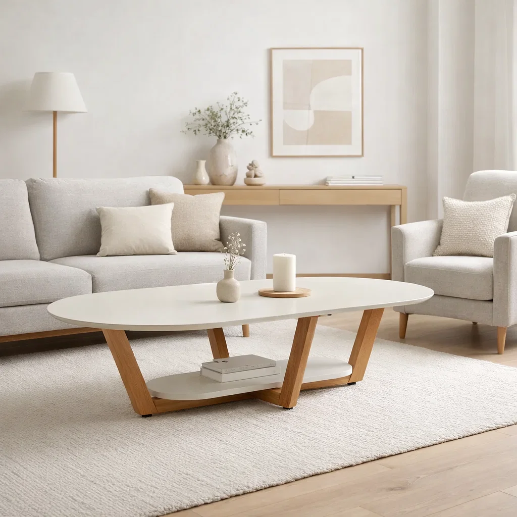 Mesa de Centro Elegance Blanca / Madera