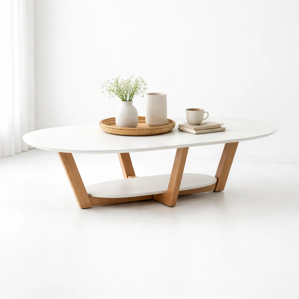 Mesa de Centro Elegance Blanca / Madera