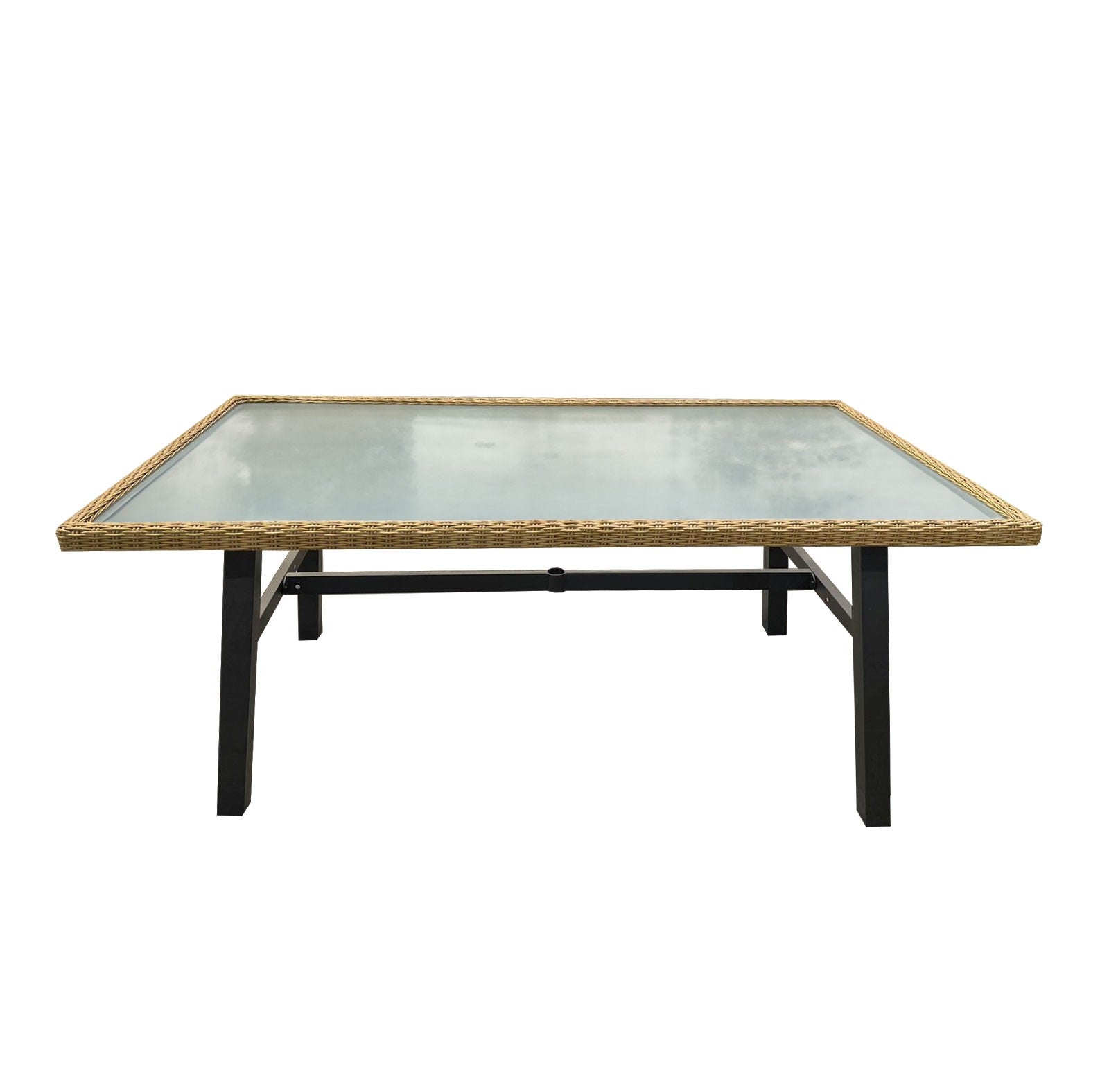 Mesa Monbard cubierta de vidrio
