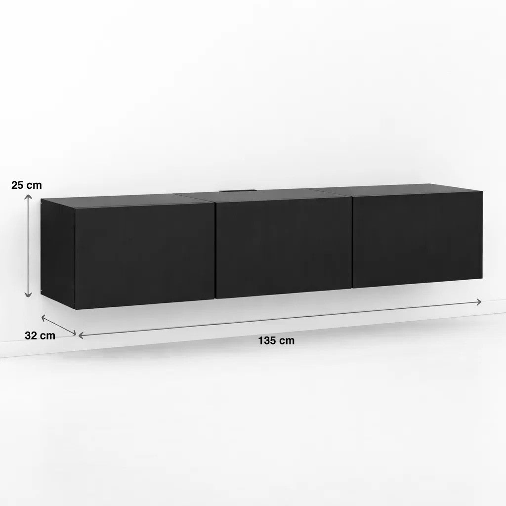 Rack TV Flotante Napoles Negro
