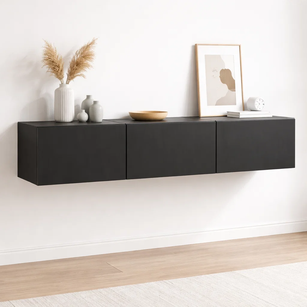 Rack TV Flotante Napoles Negro