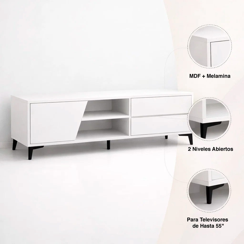 Rack Tv Valencia Blanco