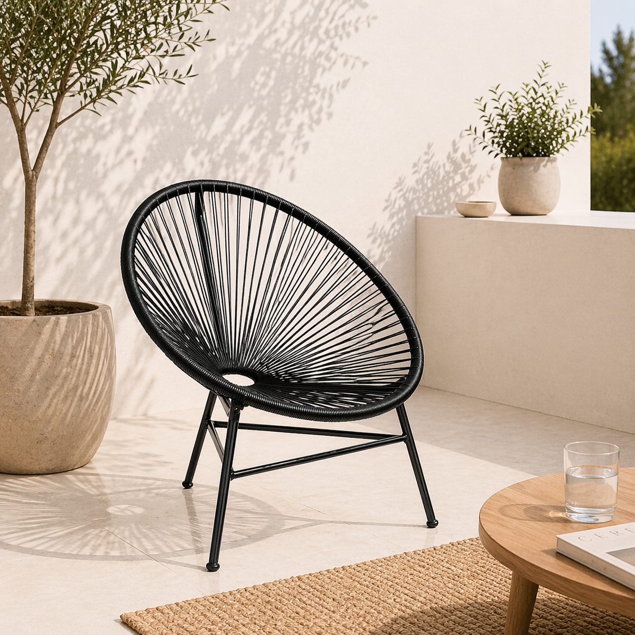 Silla de terraza Veracruz Negra