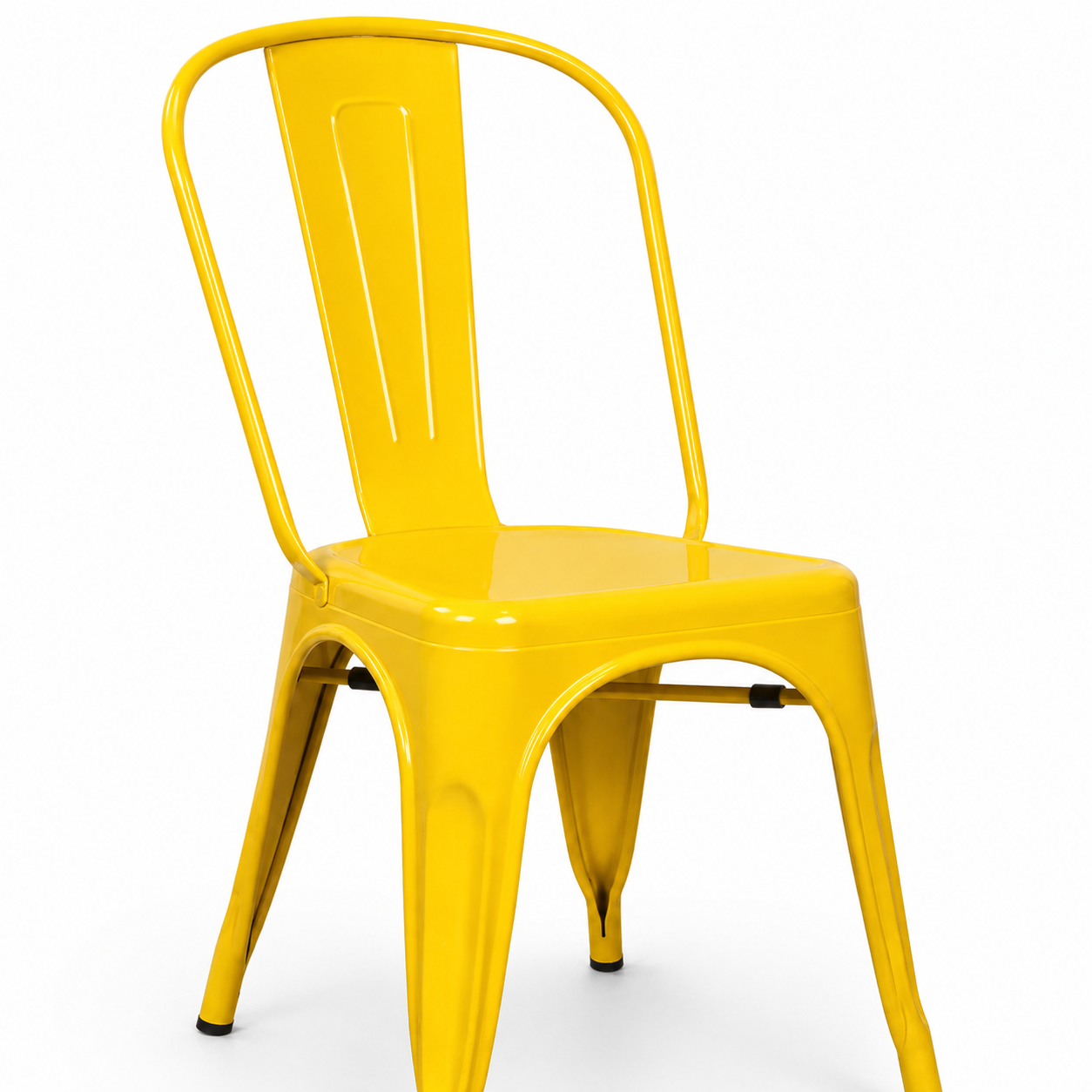 Sillas de Comedor diseño Tolix. Pack 4 Unidades Amarillas