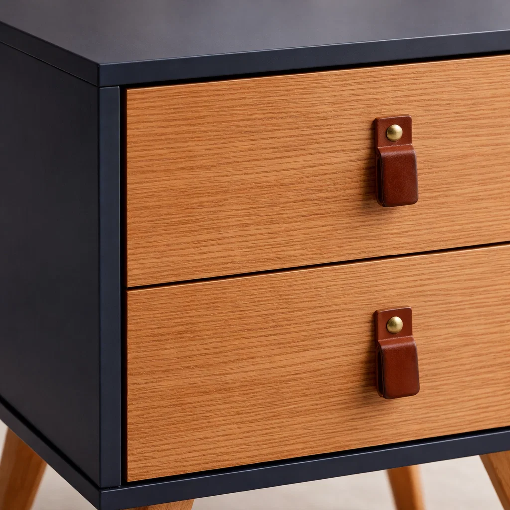 Velador 2 Niveles Woodline Beige & Brown