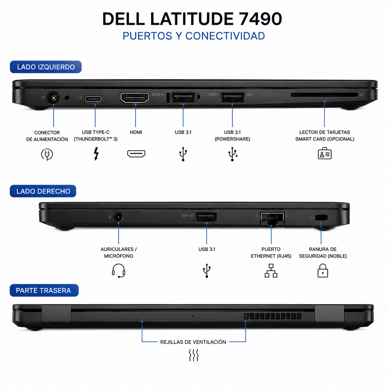 Notebook Ultrabook Dell Latitude 7490 Core™ I5 16GB RAM 256GB SSD