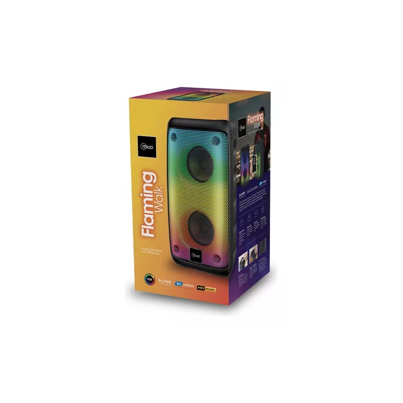Parlante Bluetooth MLAB Flaming Walk Bass RGB 12 W TWS MLAB