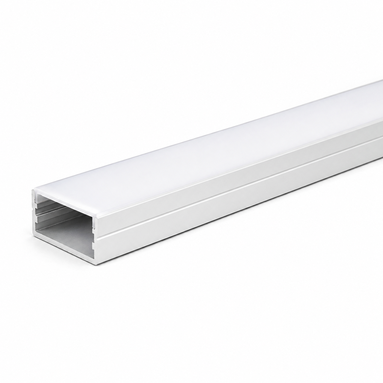 Perfil 2 metros 509 sobrepuesto plano bajo Color blanco 0.5mm  Konnergie