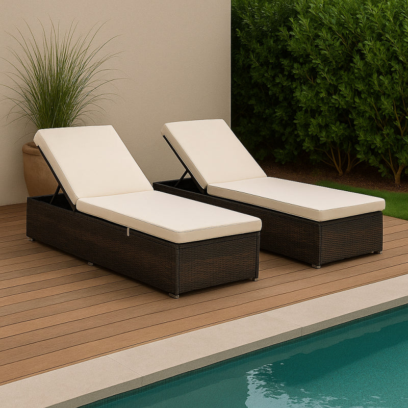 Set 2 reposeras Rattan Polinesia