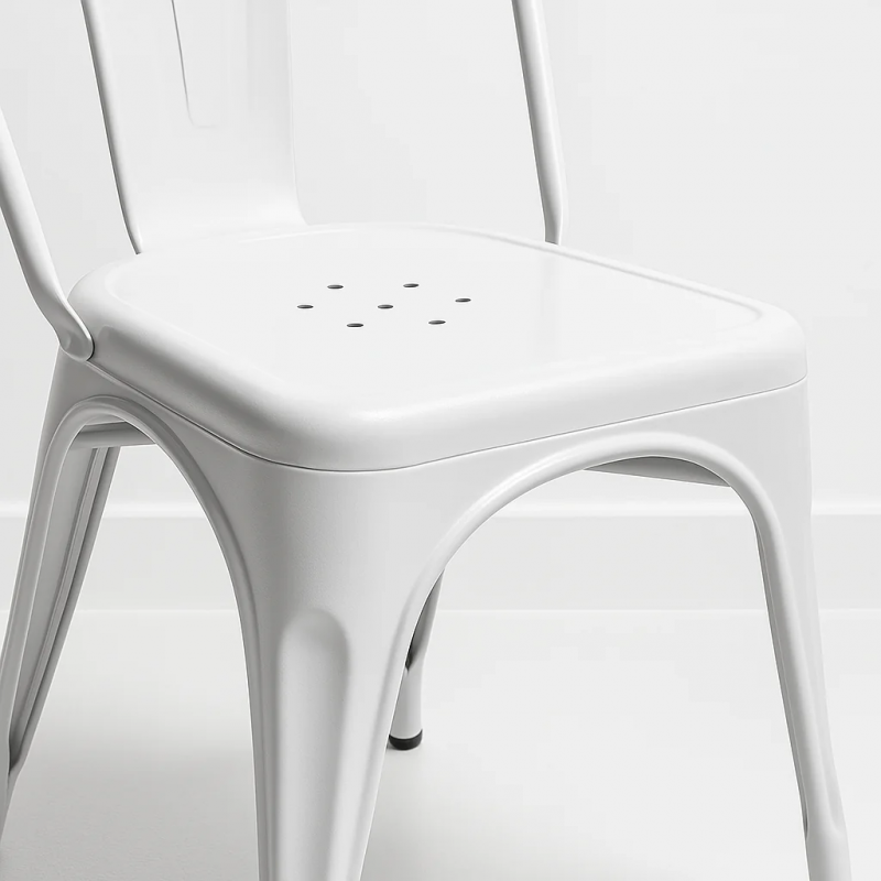 Sillas de Comedor diseño Tolix. Pack 4 Unidades Blanco Mate