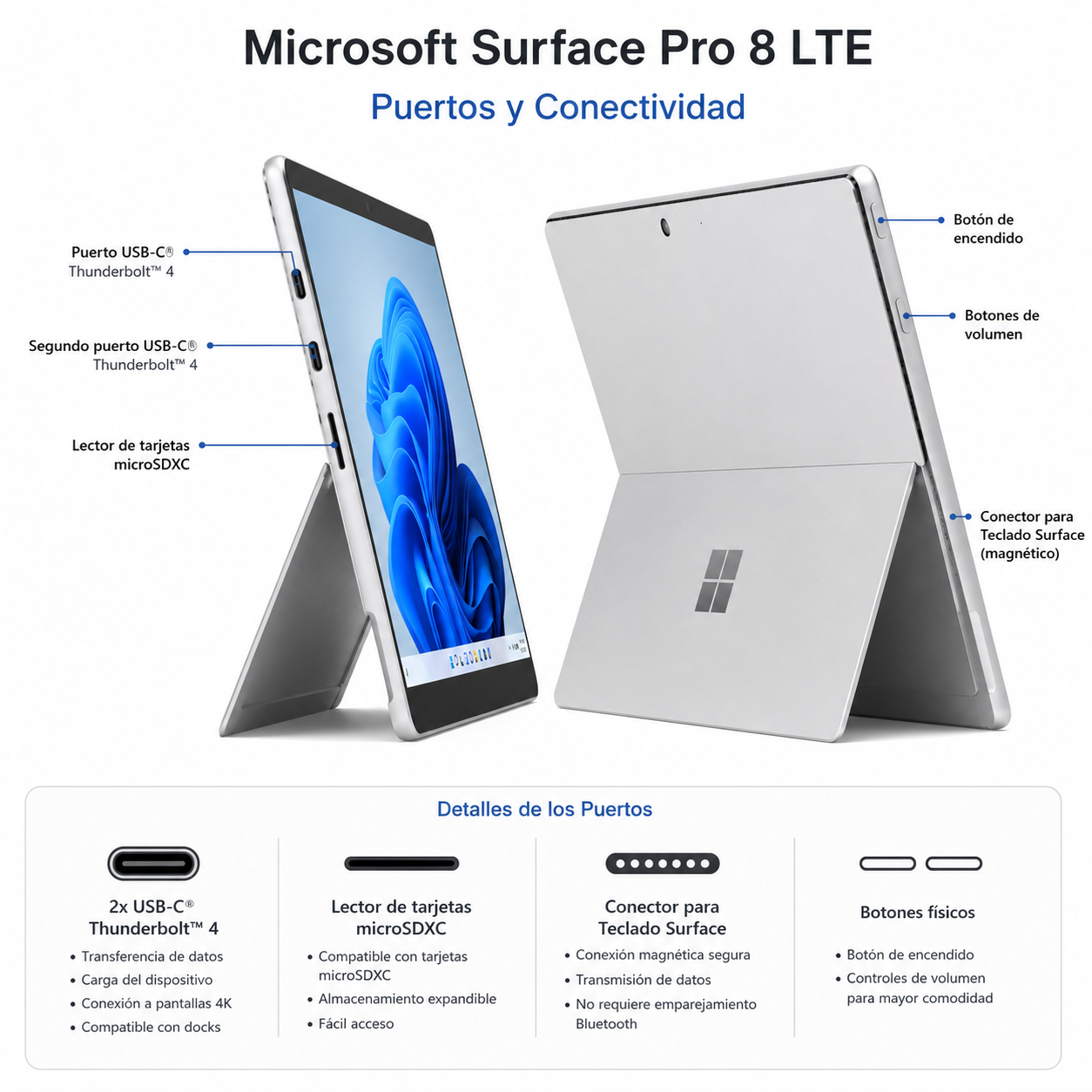 Microsoft Surface Pro 8 LTE Intel Core i7-1185 G7 16GB RAM 256GB SSD