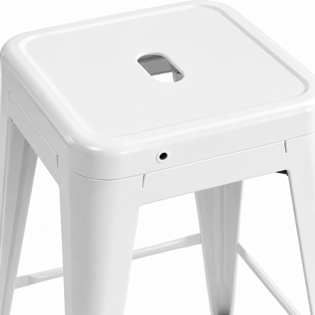 Taburete 77 cms blanco
